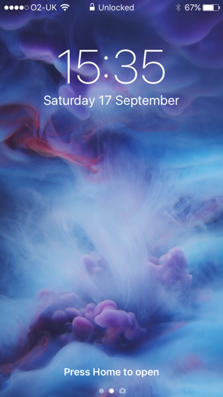 The iOS 10 iPhone lock screen